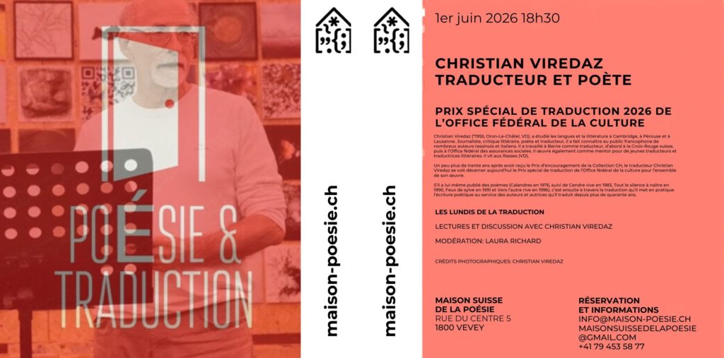Lundis-traduction-viredaz La Maison Suisse de la Poésie